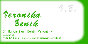 veronika benik business card